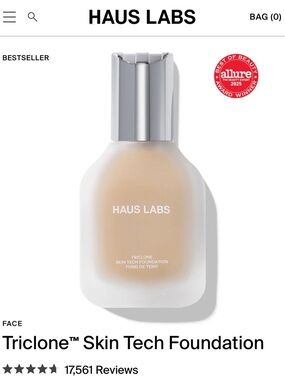 🆕 HAUS LABS Triclone™ Skin Tech Foundation - 040 Fair Neutral - 30 ml / 1 fl oz